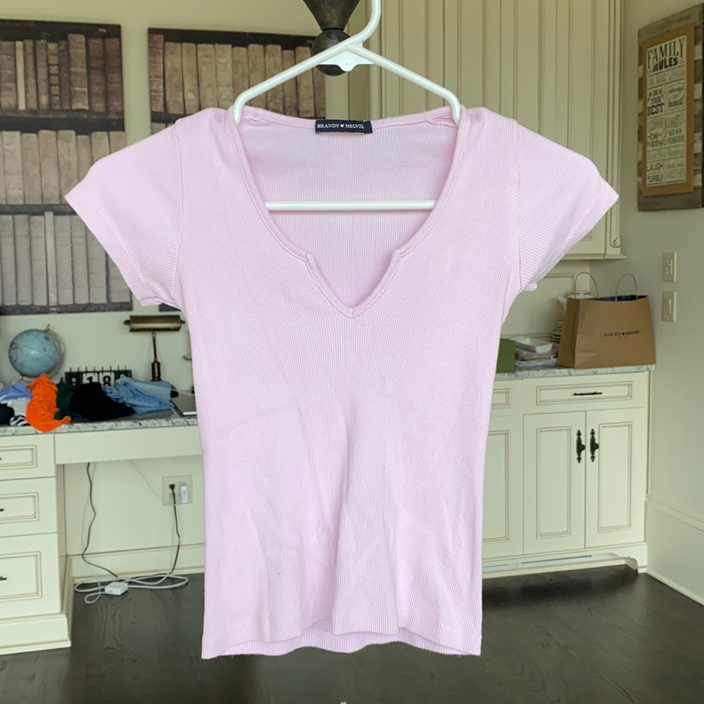 brandy melville pink top
